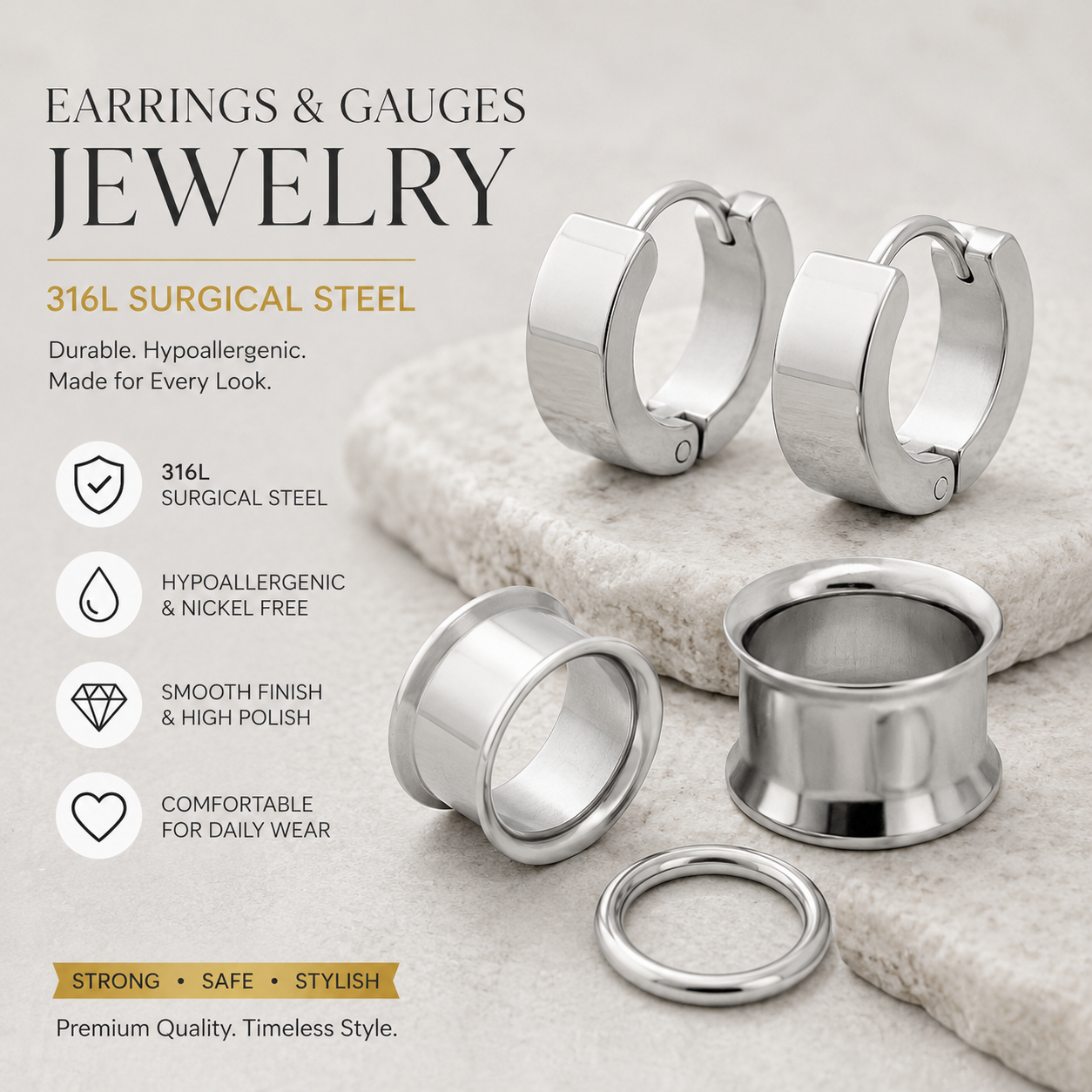 316L Earrings | Gauges