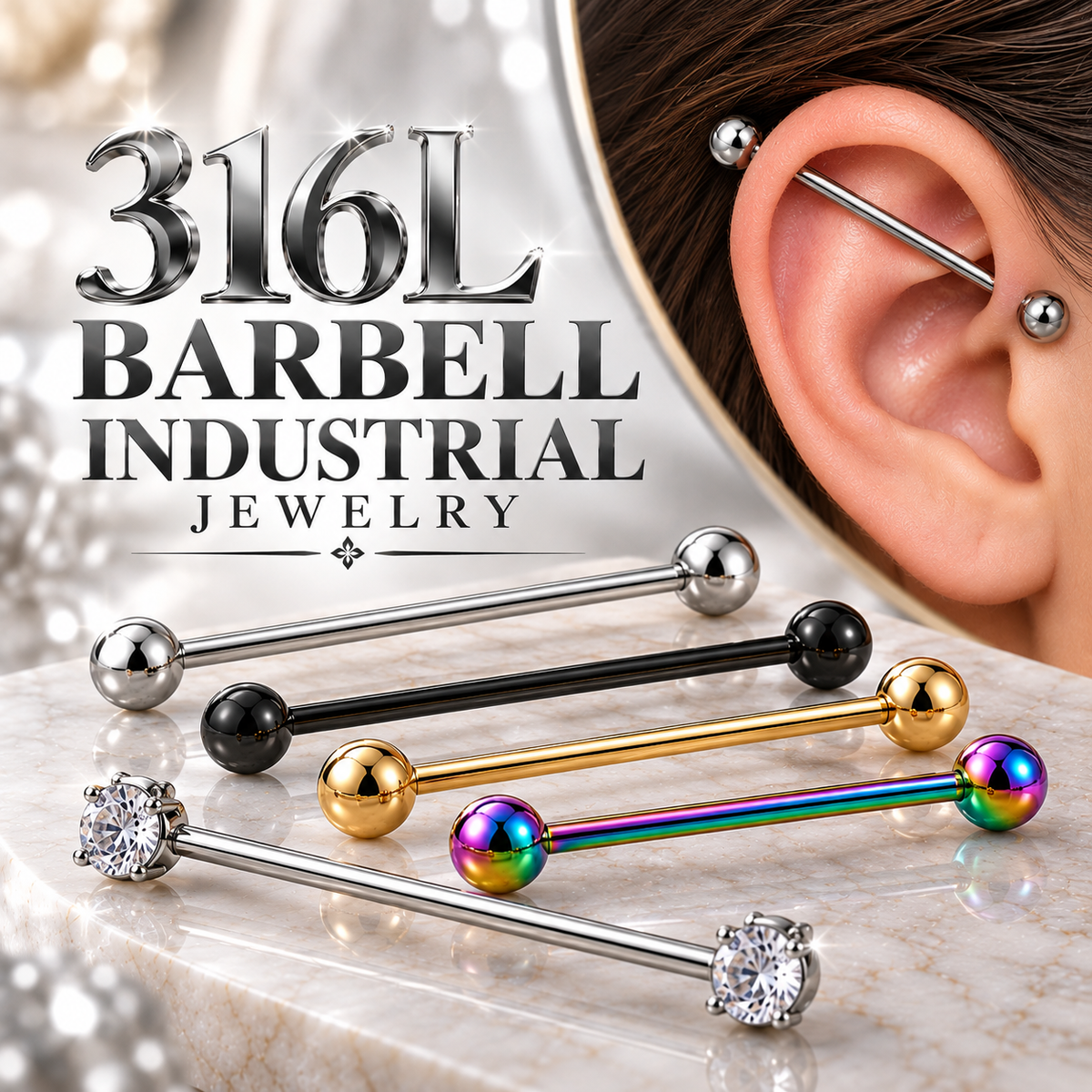 316L Barbell | Industrial