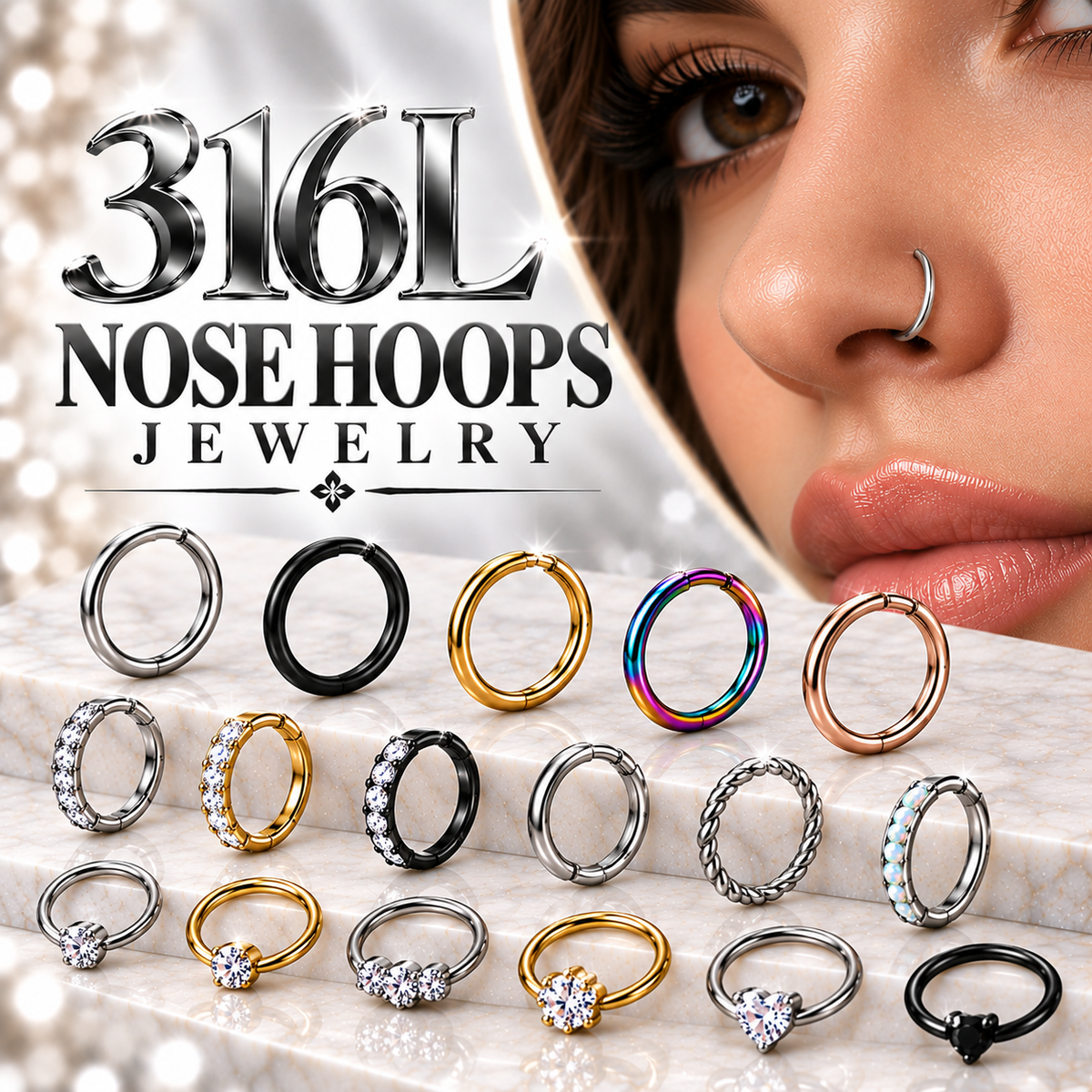 316L Nose | Tragus Hoops