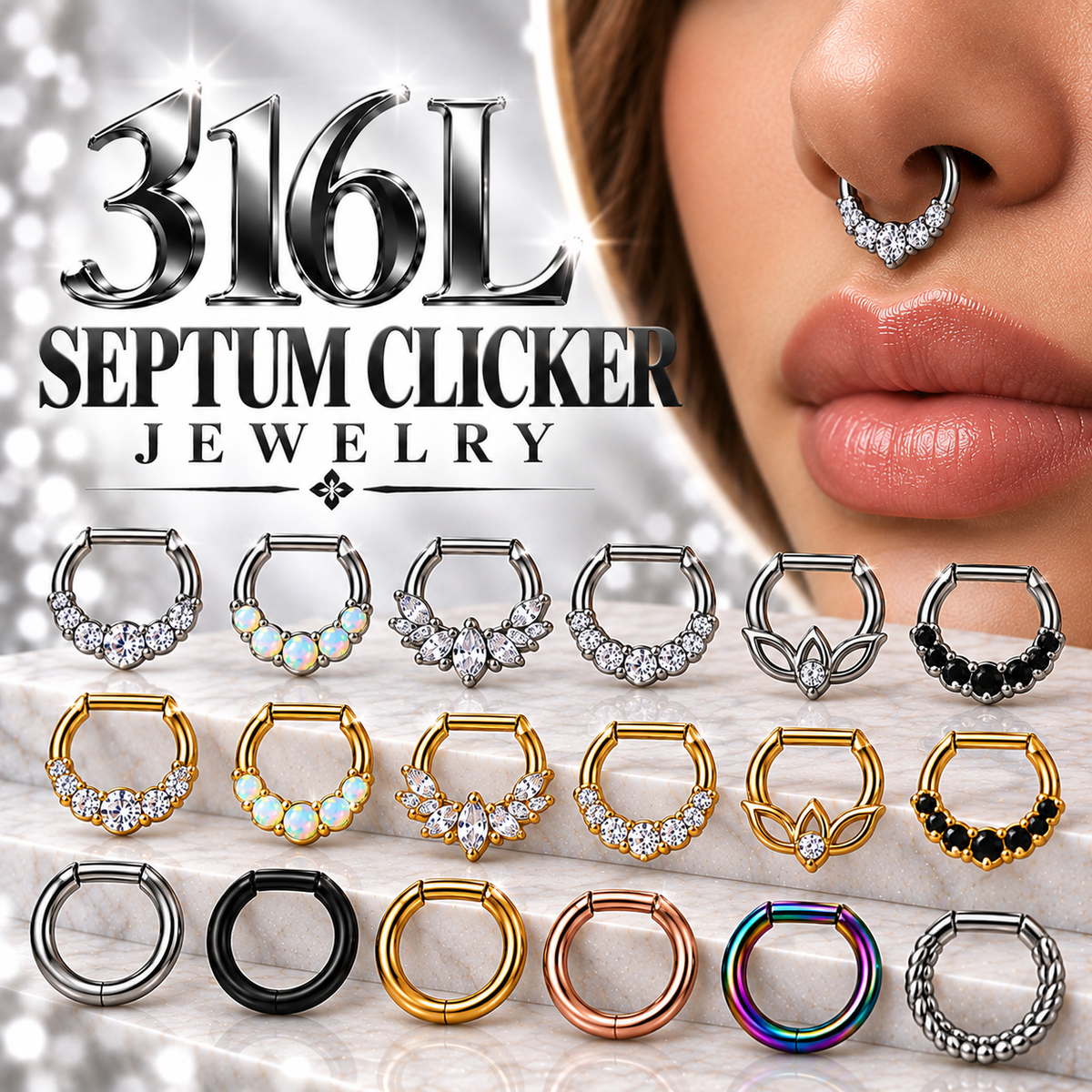 316L Septum Clickers