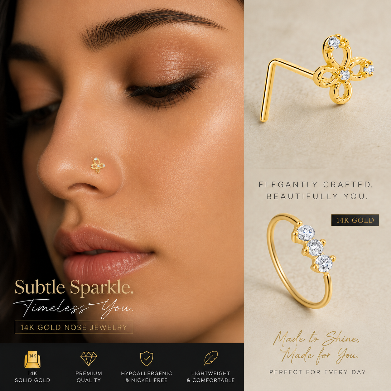 14k Nose Rings