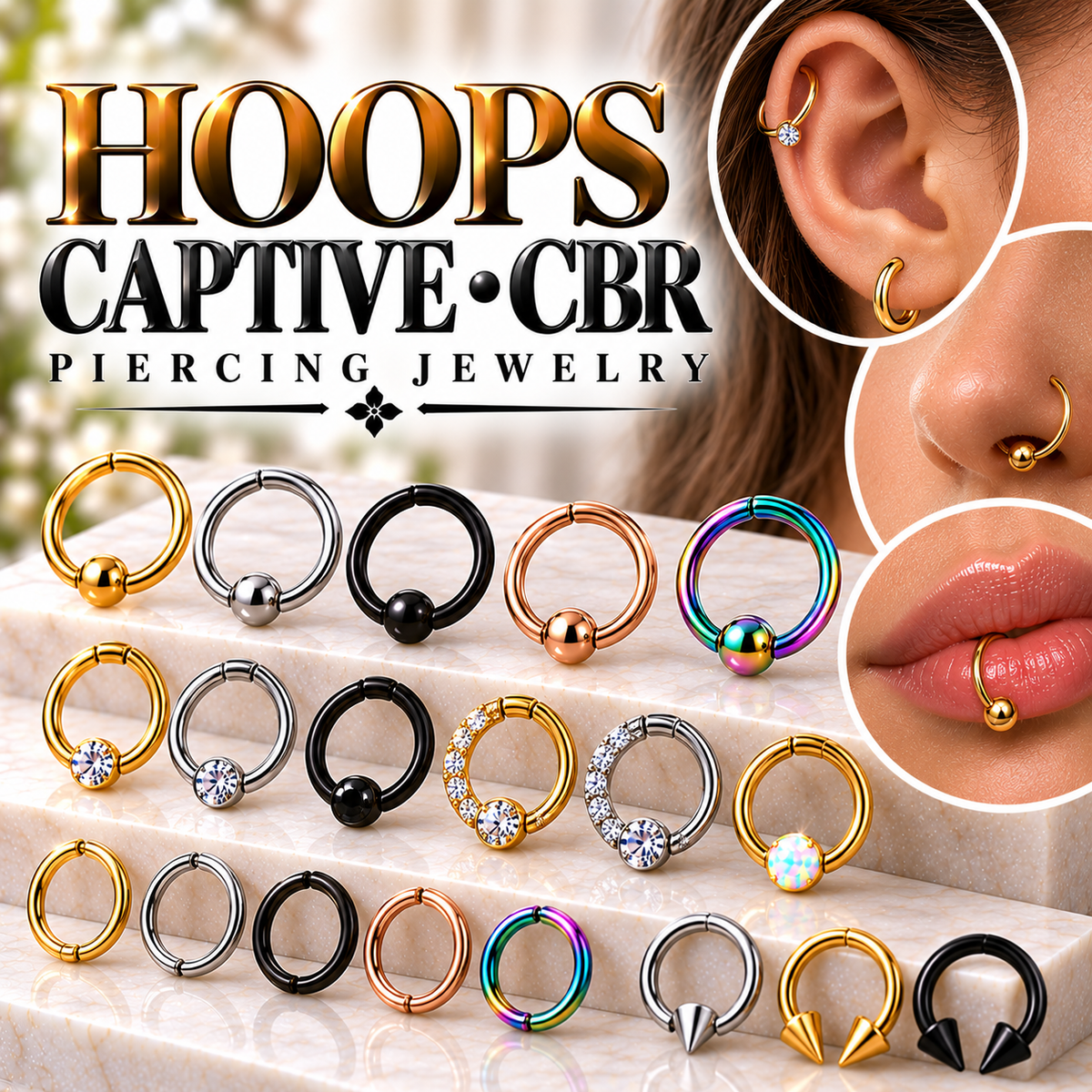 Hoops Piercing |Captive | CBR