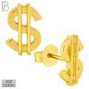 925-ES241 - 925 Sterling Silver Plain Dollar Sign Earring Stud image 2