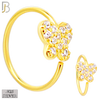 925-CT118 -  925 Sterling Silver Butterfly Hoop with Multi CZ (Pack of 6) image 2