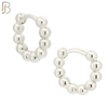 ES292 - 316L Stainless Steel Beads Huggies Clip On image 1