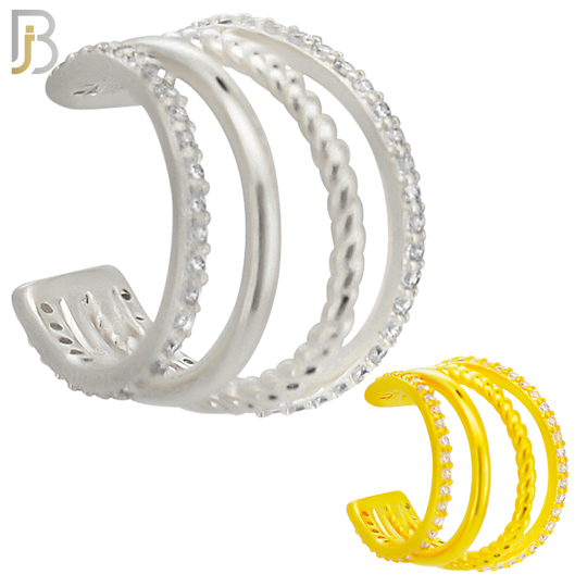 FES007 - Four Hoop Ear Cuff in Brass ( Sold Per Piece) image 0