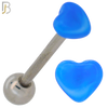 PK-BB49 - 316L Surgical Steel Barbell with Acrylic Marble Heart Screw External Threaded Pack of 120 image 8