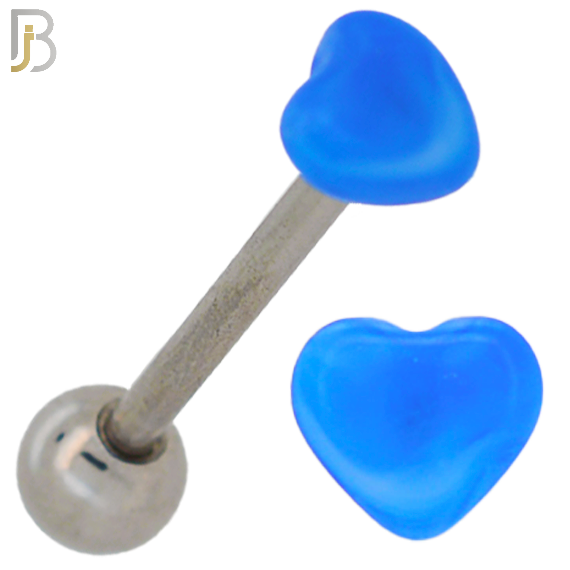 PK-BB49 - 316L Surgical Steel Barbell with Acrylic Marble Heart Screw External Threaded Pack of 120 image 8
