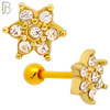 TB109 -  316L Stainless Steel Six Point Flower Tragus/Cartilage Barbell (PACK OF 6) image 3