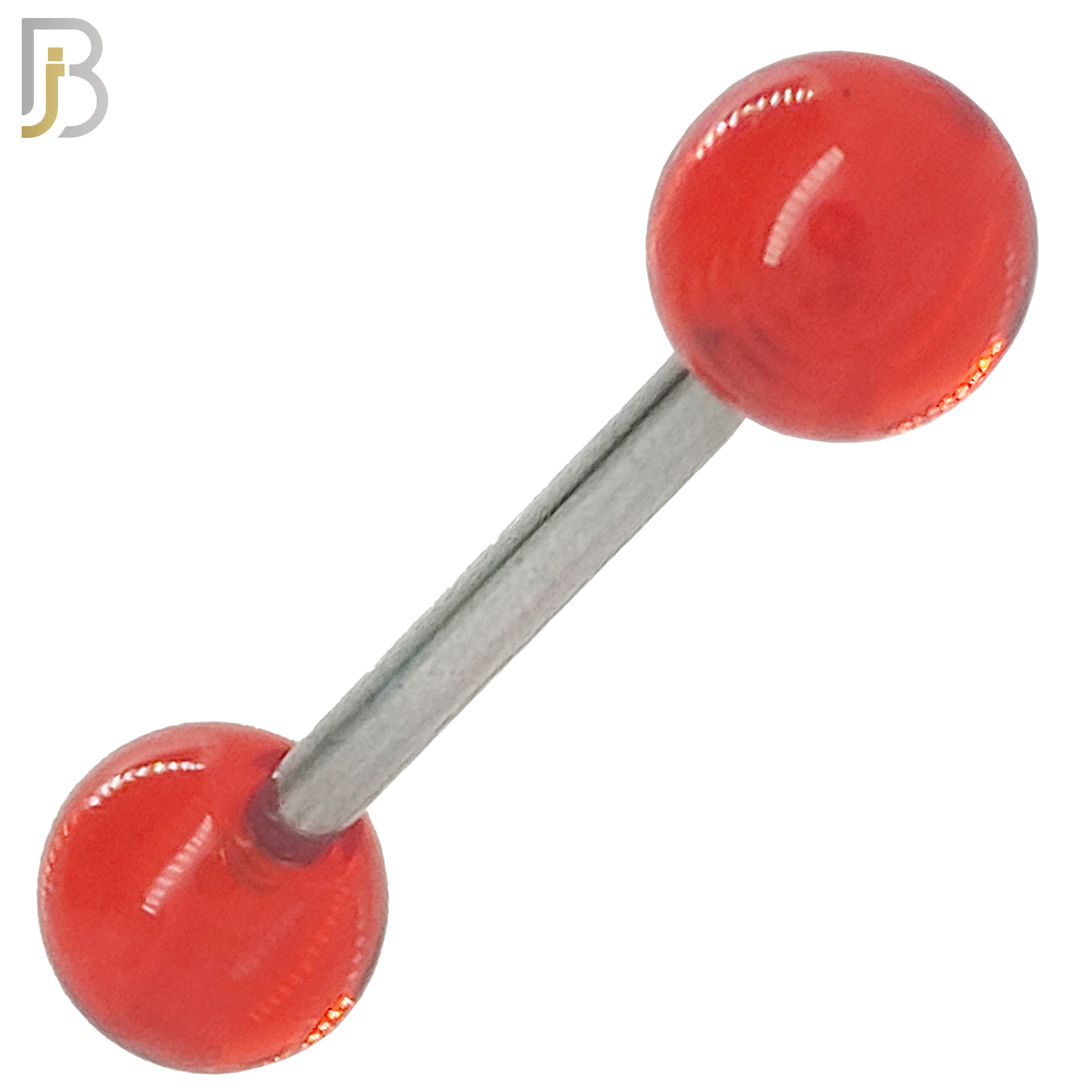 BB03T - 316L Surgical Steel Screw Barbell with Transparent Acrylic Ball Screw External Threaded (PACK OF 6) image 1