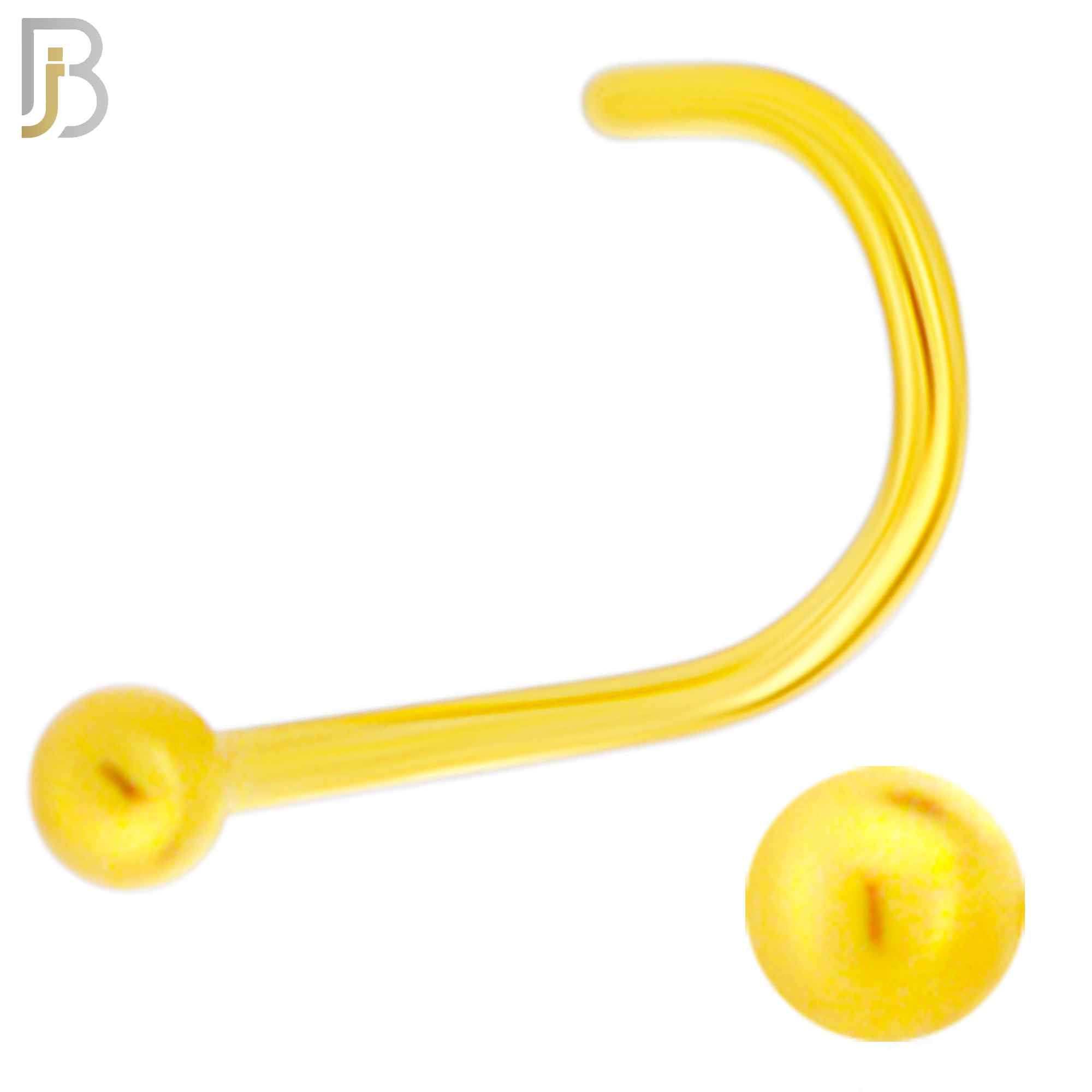 NR07C - 316L Surgical Steel Nose Screw with 2mm Plain Ball Stud (PACK OF 6) image 2
