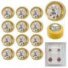 204 - 316L Surgical Steel April Birthstone Caflon Bezel Round Piercing Earrings Pack of 12 image 1