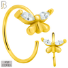 925-CT101-  925 Sterling Silver Butterfly Design with Zircon Nose Hoops (Pack of 6) image 2