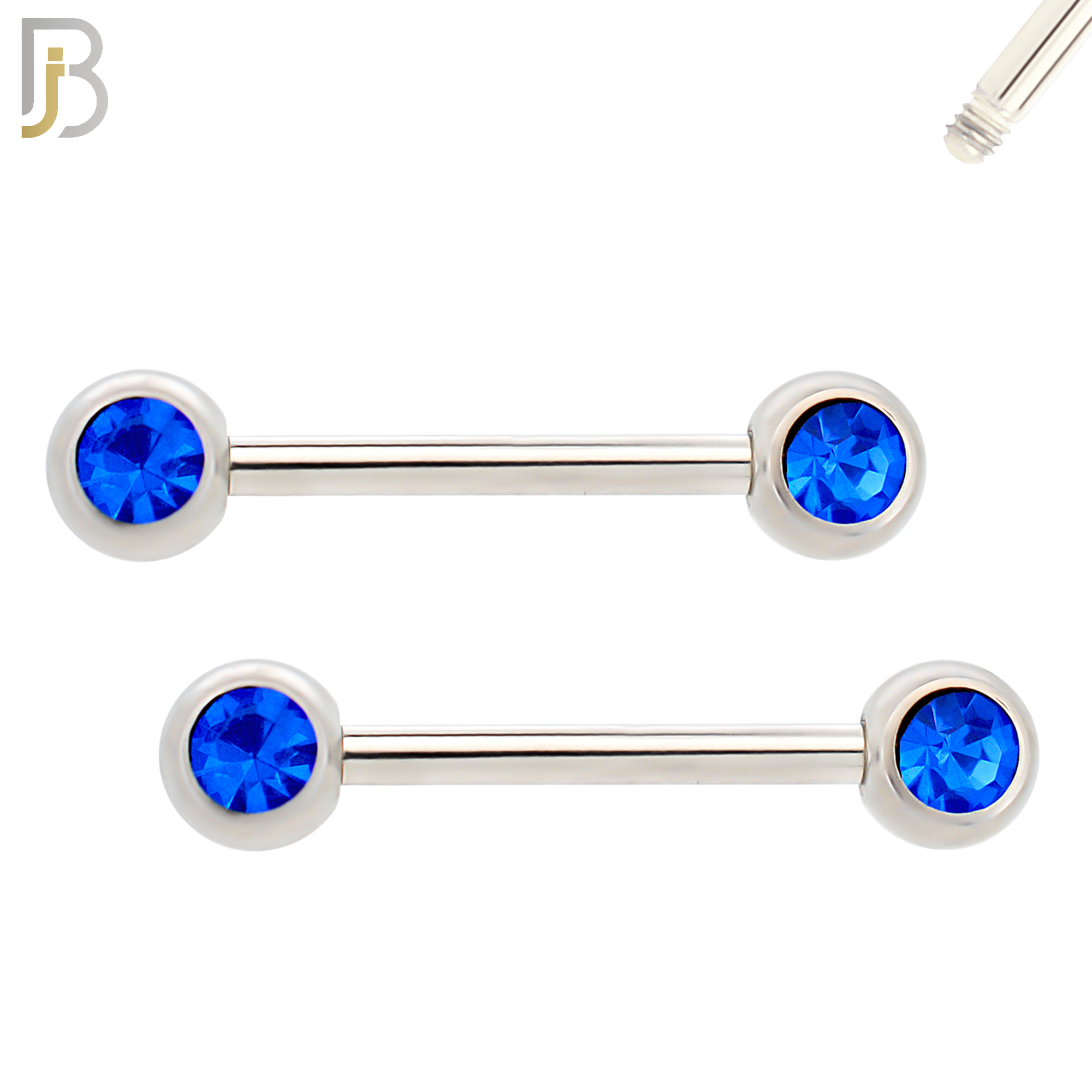 NP01-5 - 316L Surgical Steel Screw 5mm Plain Ball with Bezel Zircon Nipple Ring Piercing image 4