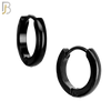 ES01K - 316L Stainless Steel Black Plated Plain Curve Design Huggies image 2