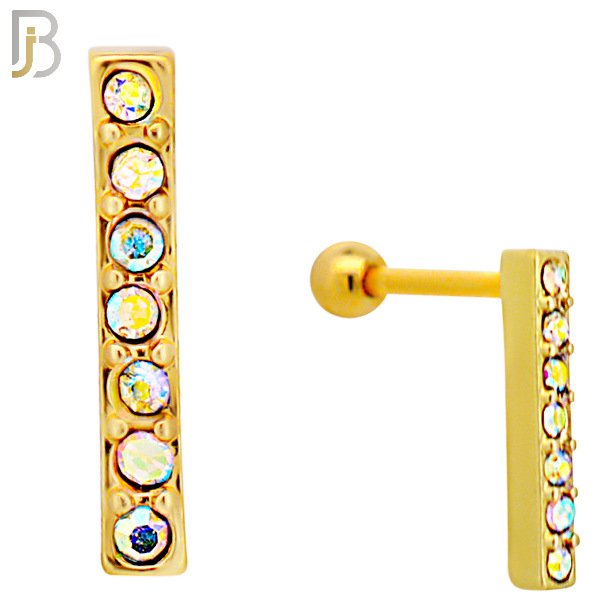TB113 -  316L Stainless Steel Bar Tragus/Cartilage Barbell (PACK OF 6) image 8