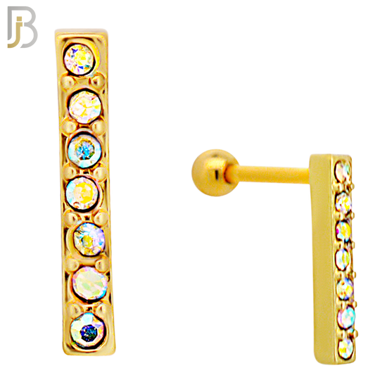 TB113 -  316L Stainless Steel Bar Tragus/Cartilage Barbell (PACK OF 6) image 8