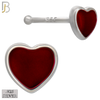 925-NR121B- 925 Silver Nose Bone Heart Shape with Enamel - Pack of 6 image 2