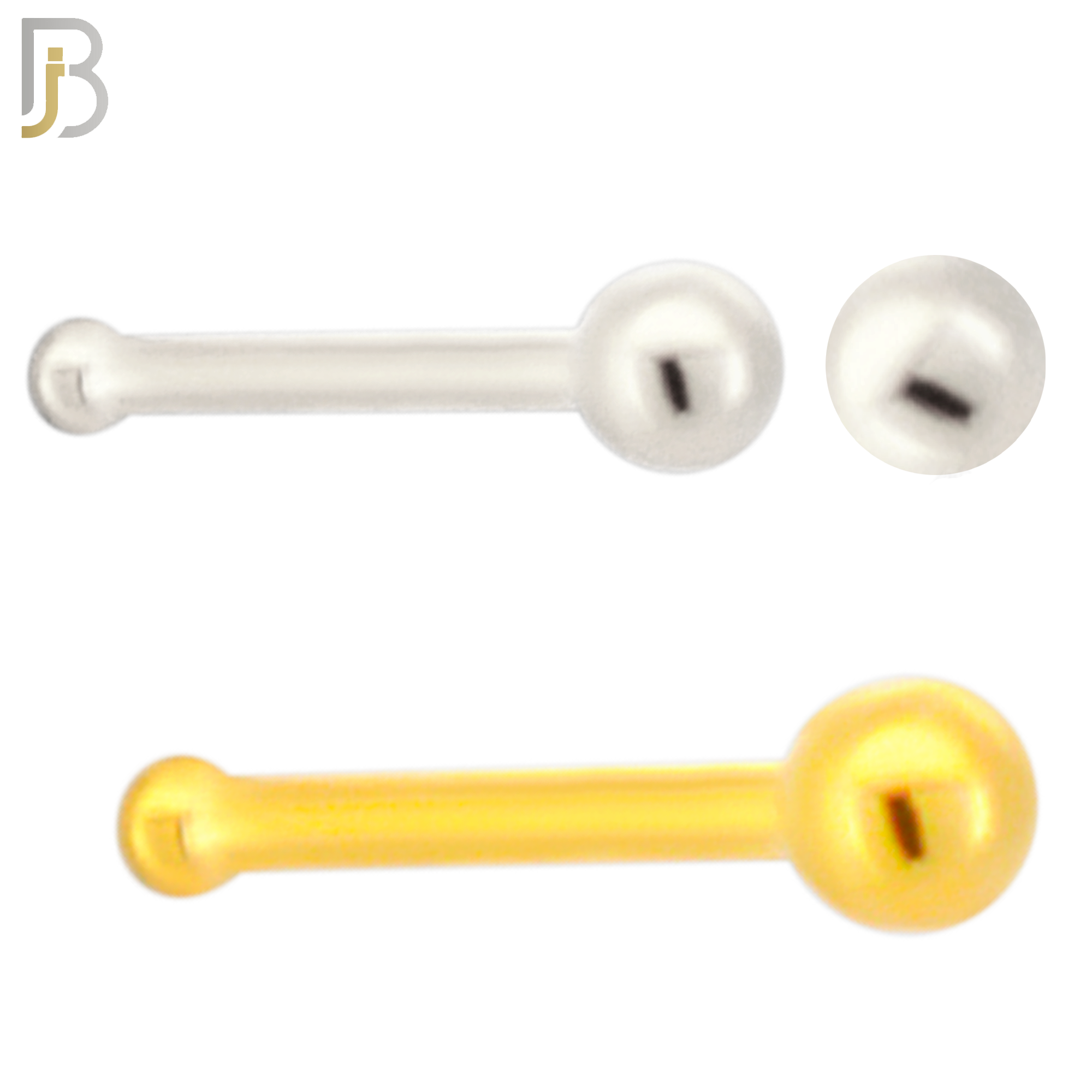 NR07B - 316L Surgical Steel Nose Bone with 2mm Plain Ball Stud (PACK OF 6) image 0