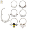 PK-CT41S - 316 Surgical Steel Hinged Nose Hoops with Mixed Designs Pack of 30 image 1