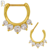CT78 - 316 Surgical Steel Graduated Zircon Nose Clicker for Septum Piercing (PACK OF 6) image 1