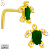 925-NR122L - 925 Silver Turtle Shape with Enamel L-Shape - Pack of 6 image 1