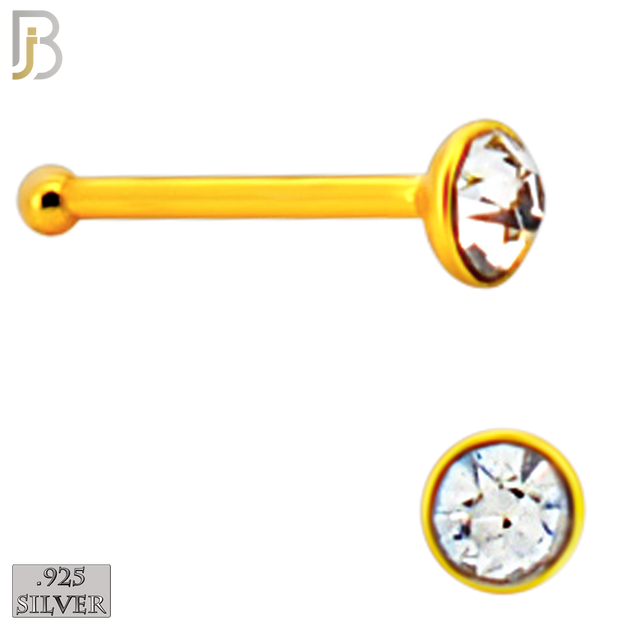 925-PK-NR08BY - 120 pcs, 18k Gold Plated Sterling Silver Nose Bones, 22g Thickness,  Assorted Shapes Tops Packages image 8