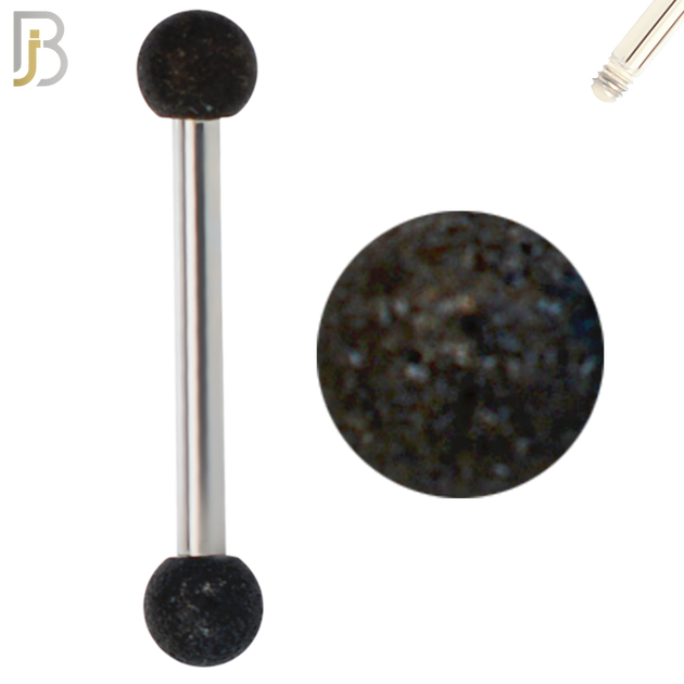 BB67 - 316L Surgical Steel Bar Matte Texture Ball  External Threaded (PACK OF 6) image 2