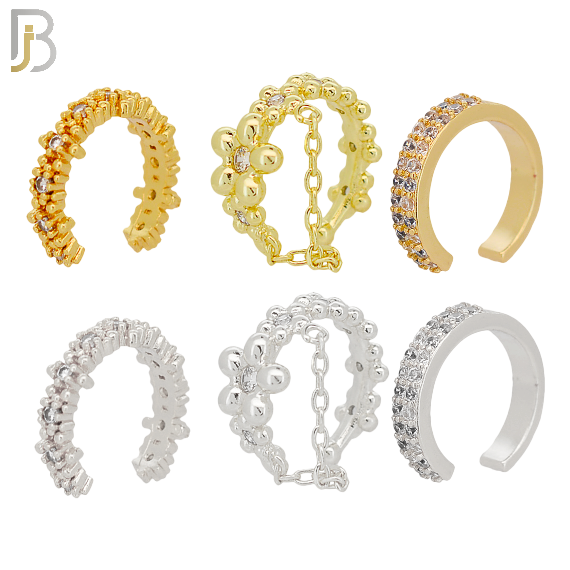 PK-FES03M - Brass Package Ear Cuff in Different Designs. Pack of 30 image 1