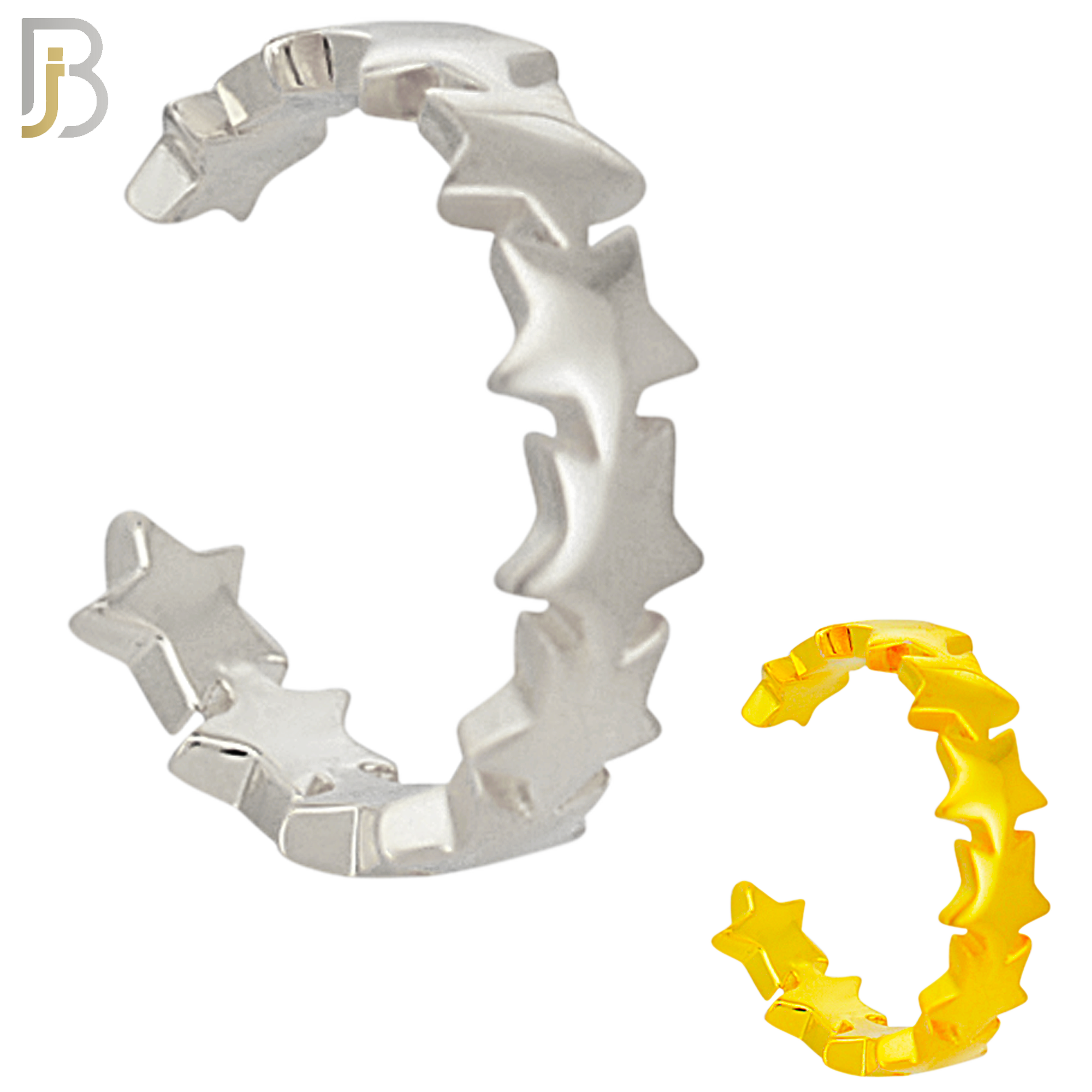 FES011 - Plain Multi Star Ear Cuff in Brass (Sold Per Piece) image 0