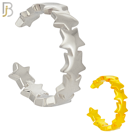 FES011 - Plain Multi Star Ear Cuff in Brass (Sold Per Piece) image 0