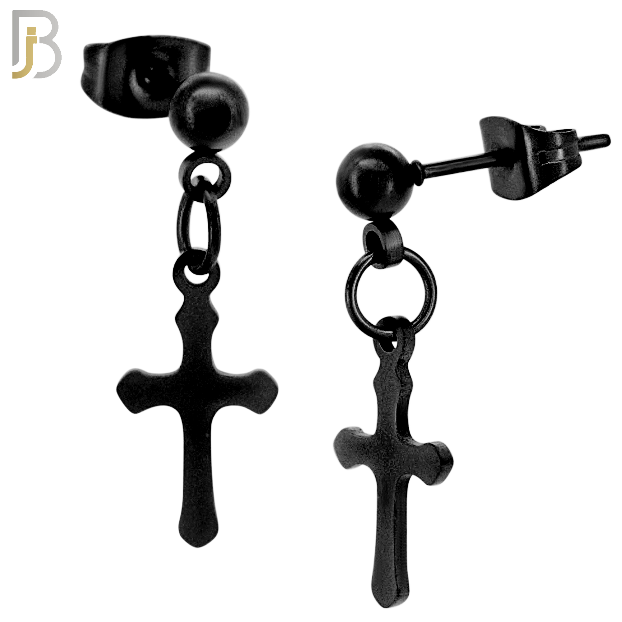 ES119 - 316L Stainless Steel Dangling 15x8mm Cross Design Earrings Stud image 6