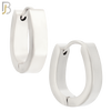 ES281 - 316L Stainless Steel Plain Huggies Curved U-Shape Clip On image 1