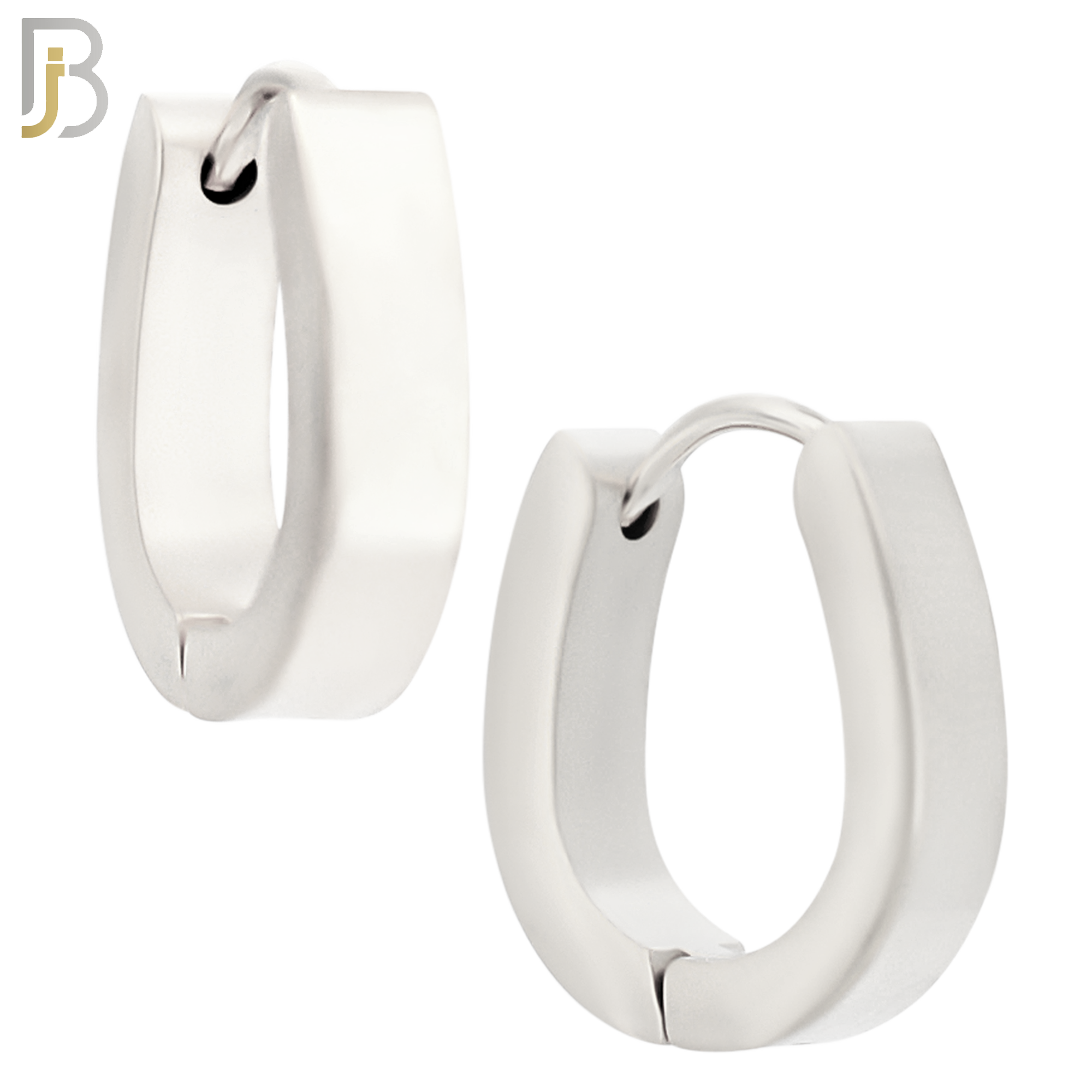 ES281 - 316L Stainless Steel Plain Huggies Curved U-Shape Clip On image 1