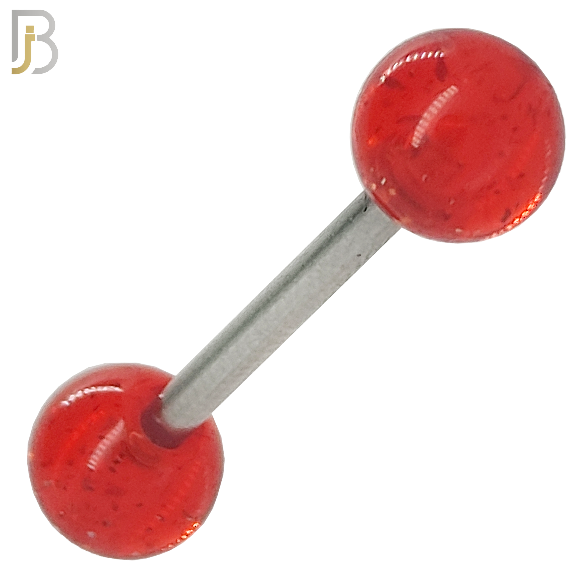 BB04S - 316L Surgical Steel Screw Barbell with Solid Glitter Acrylic Ball Screw External Threaded (PACK OF 6) image 1