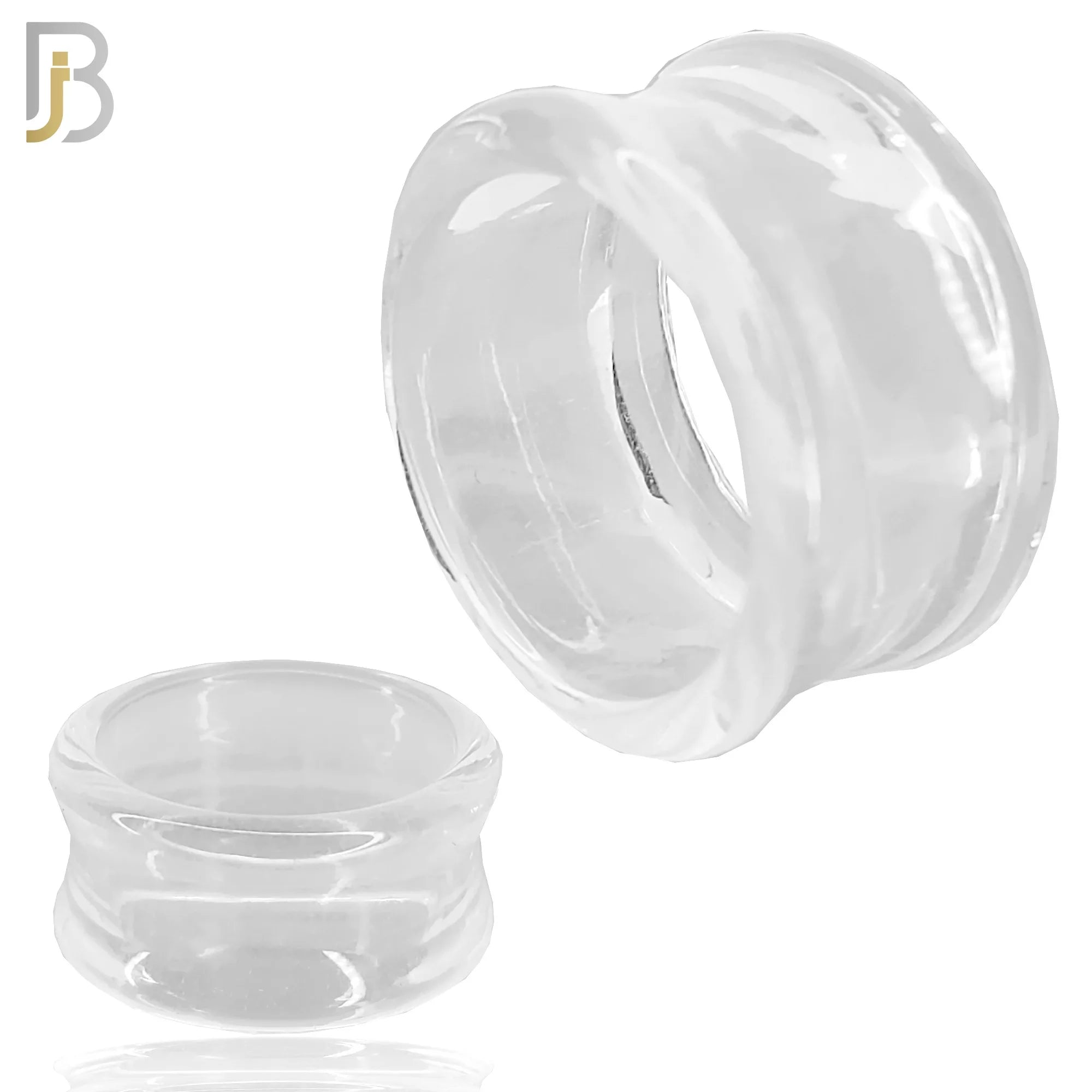 PA02C -  Clear  Tunnel Acrylic Double Flare Plug image 0