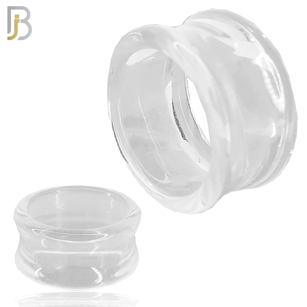 PA02C -  Clear  Tunnel Acrylic Double Flare Plug image 0