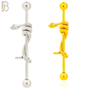 BB74 - 316L Surgical Steel Screw Bar with Snake Design Barbell Industrial (PACK OF 4) image 0