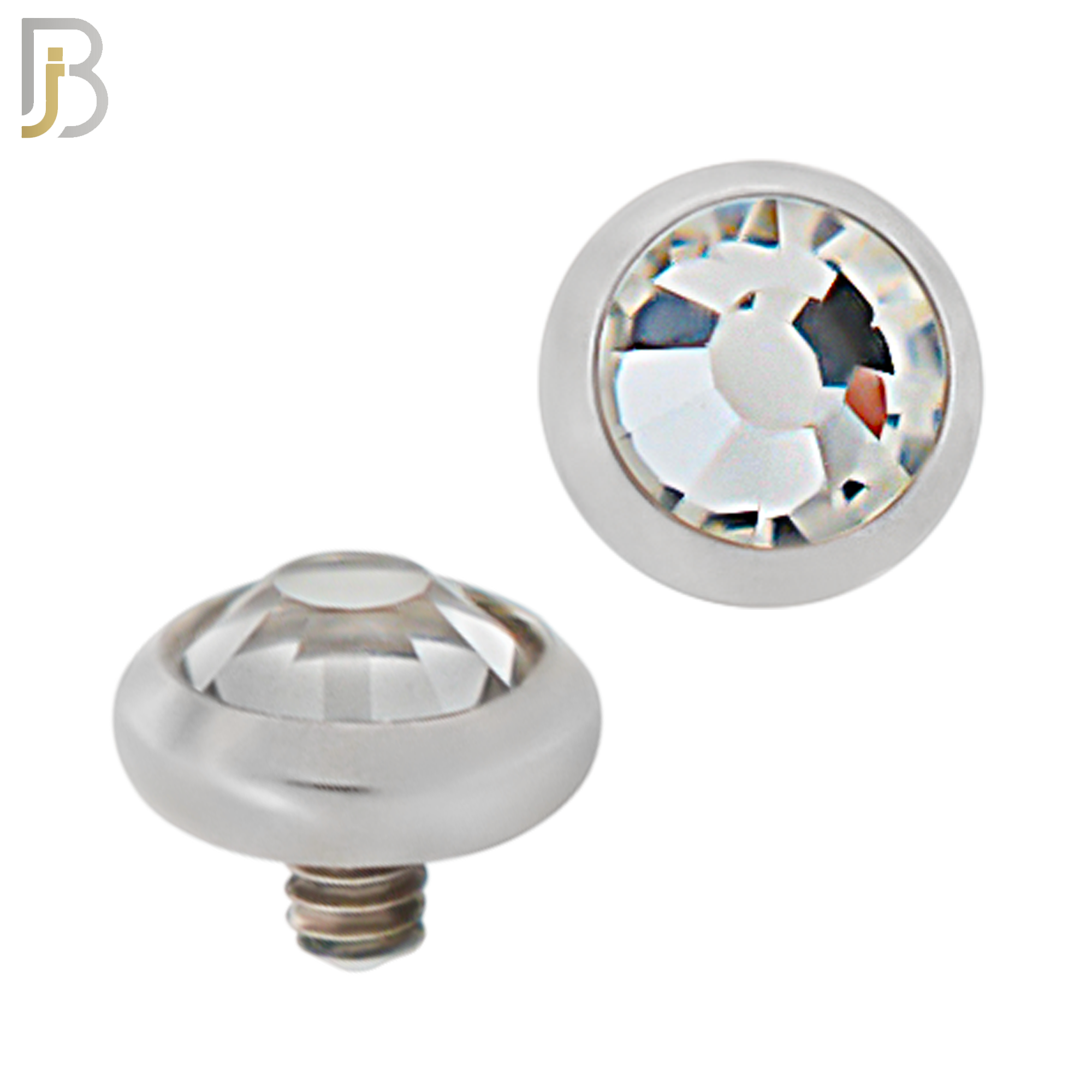 DM01SC - Surgical Steel Dermal Bezel Clear Cubic Zirconia 1.2mm Screw Top (PACK OF 6) image 3