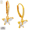 925-ES192 - .925 Sterling Silver Dangling Butterfly Marquise Zircon Design Huggies Clip On image 2