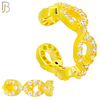 FES004 -  Chain Link with Zircon Ear Cuff in Brass (Sold Per Piece) image 2