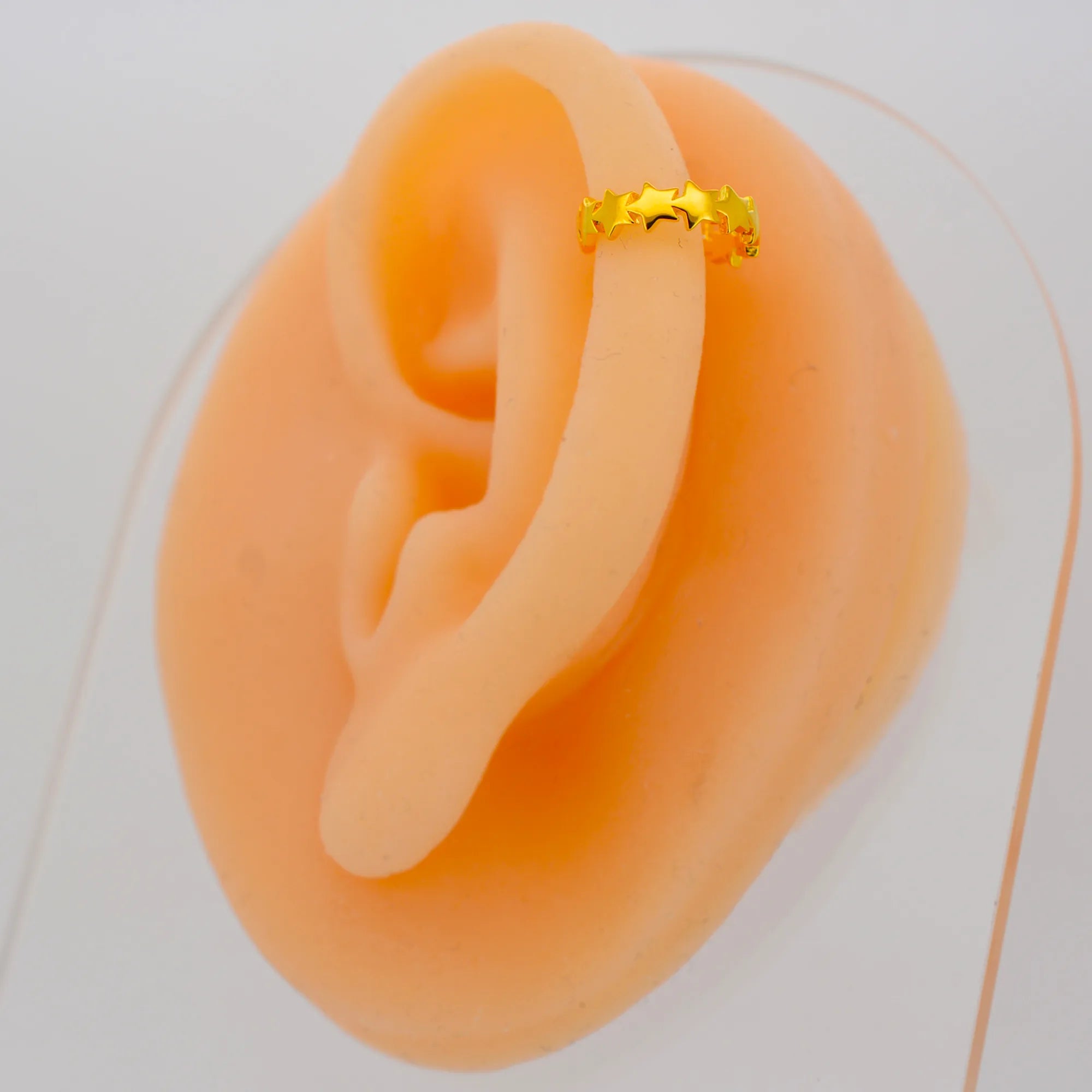 FES011 - Plain Multi Star Ear Cuff in Brass (Sold Per Piece) image 3