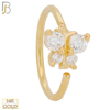 14-CT29 - 14K Solid Gold Butterfly Design with Zircon Nose Hoops Twist top Open image 1