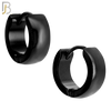 ES01K - 316L Stainless Steel Black Plated Plain Curve Design Huggies image 5