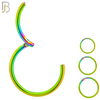 CT10RB - Multi Color Plated 316L Surgical Steel Hinged Hoops Plain (PACK OF 6) image 0