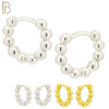 ES292 - 316L Stainless Steel Beads Huggies Clip On image 0