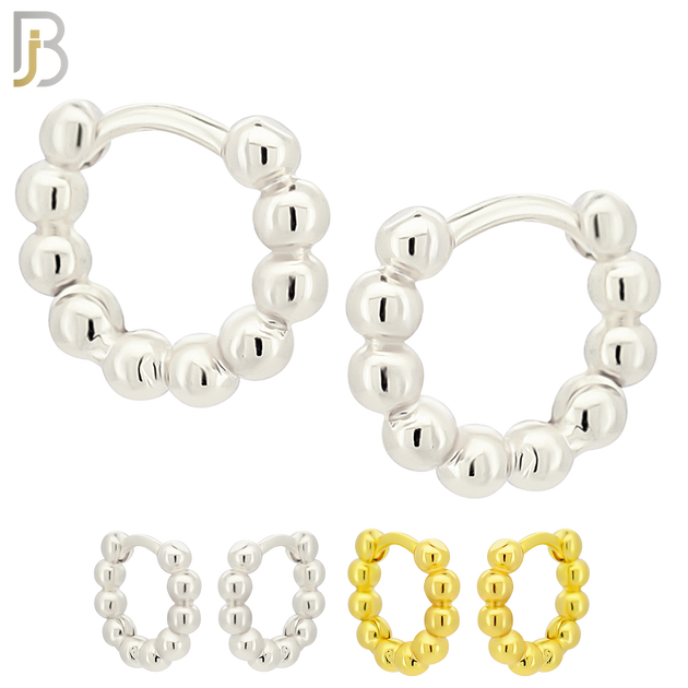 ES292 - 316L Stainless Steel Beads Huggies Clip On image 0