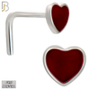 925-NR121L - 925 Sterling Silver L-Shape Heart Shape with Enamel - Pack of 6 image 3