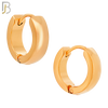 ES01R - 316L Stainless Steel RoseGold Plated Plain Curve Design Huggies image 4