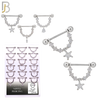 PK-NPMX02S - 316L Surgical Steel Three Different Design Nipple Shields - Pack of 9 Pairs image 1